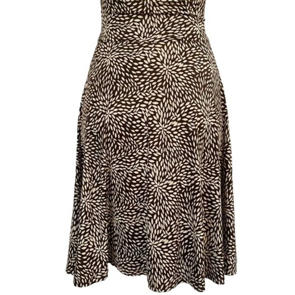 Forever 21 Halter Brown tan Floral V Neck Stretch USA Dress Size M - Picture 10 of 10